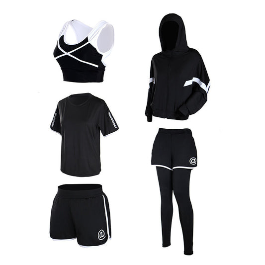 Loose Four Or Five-Piece Gym Sports Running Fitness Clothes Women