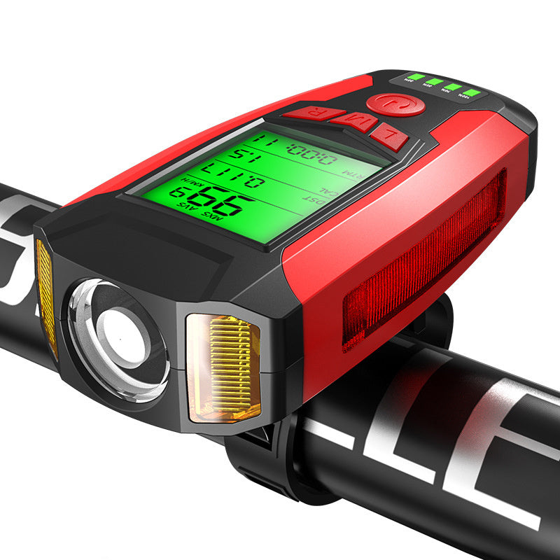 Bicycle headlight wireless code meter