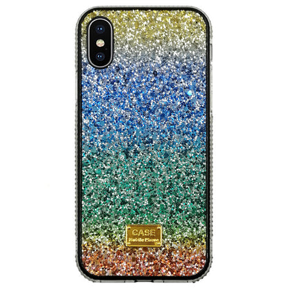 New Phone Case Suitable For Rainbow Pasted Leather Diamond Mobile Phone Case