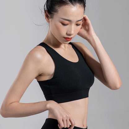 Running Shockproof Vest-style Gathering And Shaping All-in-one Yoga Fitness Bra