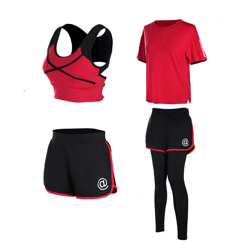 Loose Four Or Five-Piece Gym Sports Running Fitness Clothes Women