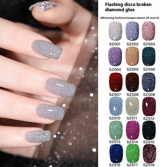 18-color Manicure Disco Diamond In The Debris Glue Super Bright