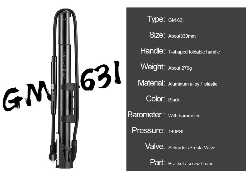 High-pressure bicycle pump