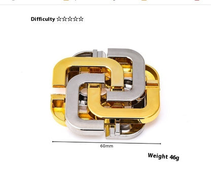 Educational Unlock Toys Burr Puzzle Burr Puzzle Children Intelligence Unclasp Full Set Chinese String Puzzle Horseshoe Lock