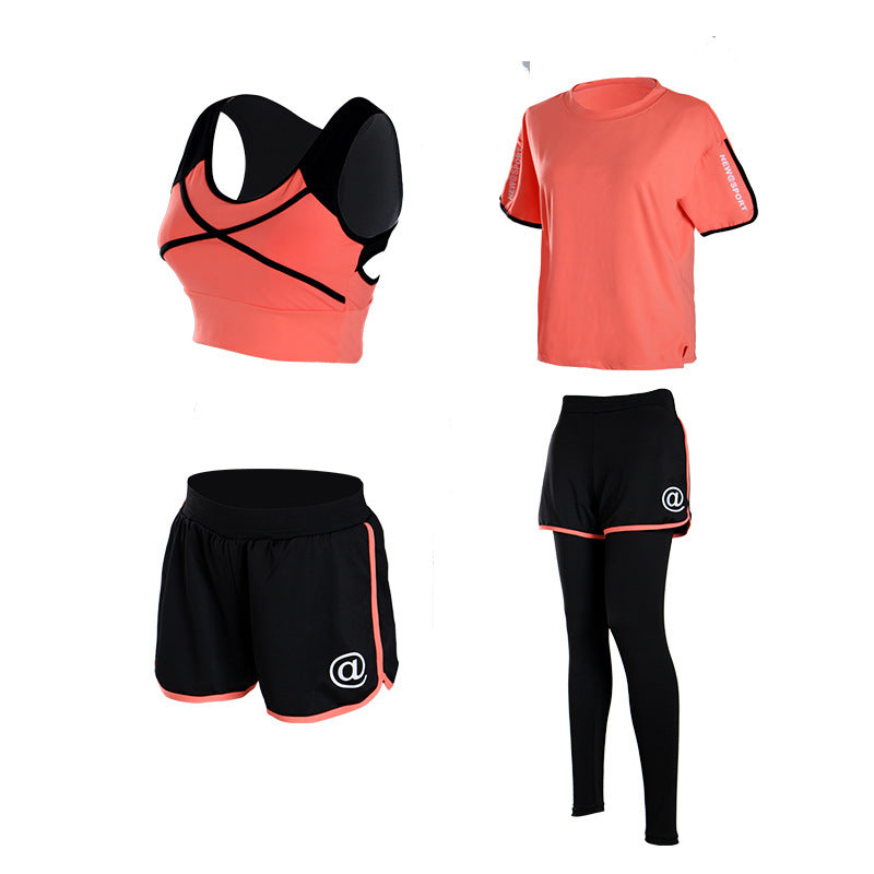 Loose Four Or Five-Piece Gym Sports Running Fitness Clothes Women