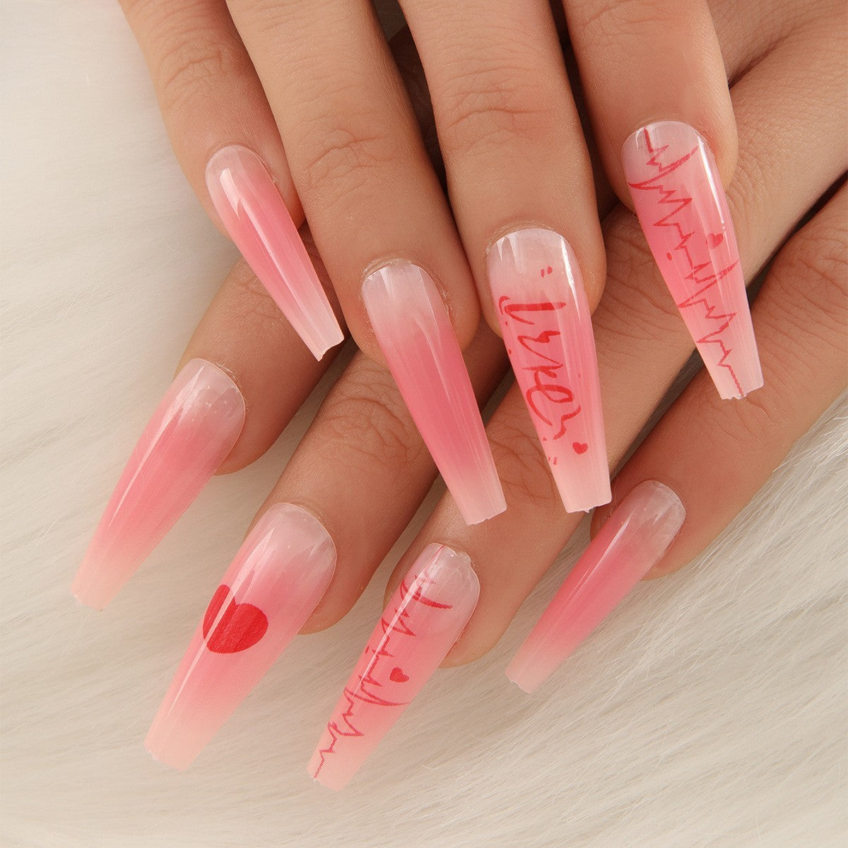 Almond Wear Nail Simple Frosted Glossy Fake Nail Tip