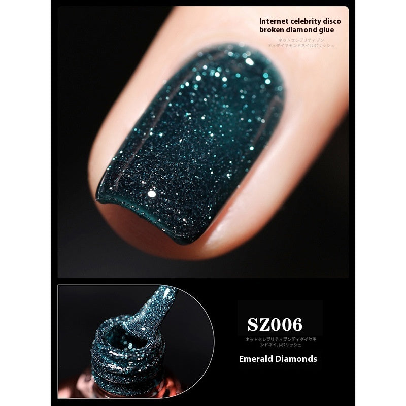 18-color Manicure Disco Diamond In The Debris Glue Super Bright