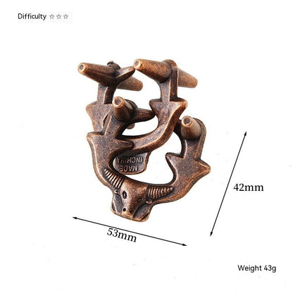 Educational Unlock Toys Burr Puzzle Burr Puzzle Children Intelligence Unclasp Full Set Chinese String Puzzle Horseshoe Lock