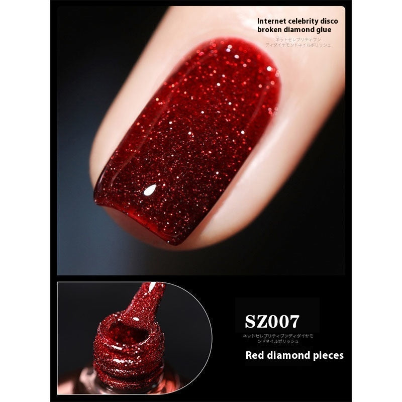 18-color Manicure Disco Diamond In The Debris Glue Super Bright